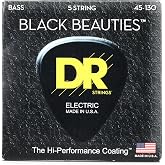 DR Strings BLACK BEAUTIES&trade; - Black Colored Bass Strings: Medium-Heavy 45-150