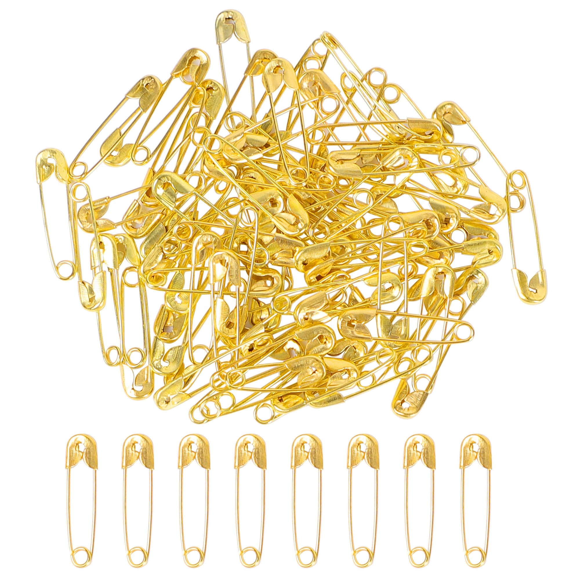 sourcingmap 90Pack Safety Pins, Rust Resistant Metal Safety Pins Small Safety Pins, Gold Safety Pin Pins for Art & Crafts, Clothes, Trimming, Dressmaking, Sewing