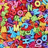 200pcs A-Z Large Alphabet Letter Beads with Box, Christmas Gifts for Kids, Big Hole Plastic Loose Beads for Jewelry Making, Bracelets, Keychains, Arts and Crafts Supplies for Girls and Boys