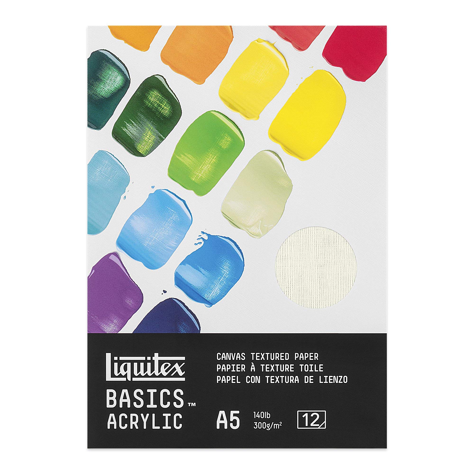 Liquitex Acrylic Paper Pads - A5 Size, 12 Sheets, 300GSM, Ideal for Acrylic Painting