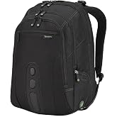 Targus Spruce EcoSmart Travel Laptop Backpack for 17 inch Laptops, TSA-Friendly Carry On Backpack Laptop Bag for Work and Travel, Black (TBB019US)