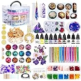 JILLSKY Resin Kit - Complete Resin Kits and Molds Set, 125pcs Resin Jewelry Making Kit for Beginners with Sphere, Pyramid, Crystal Molds & Epoxy Supplies for DIY Crafts