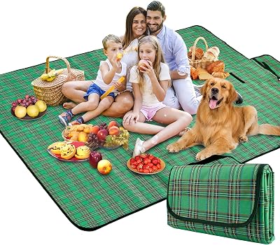 SOMIYAMI Tartan Picnic Blanket Waterproof 150 x 200 cm Green