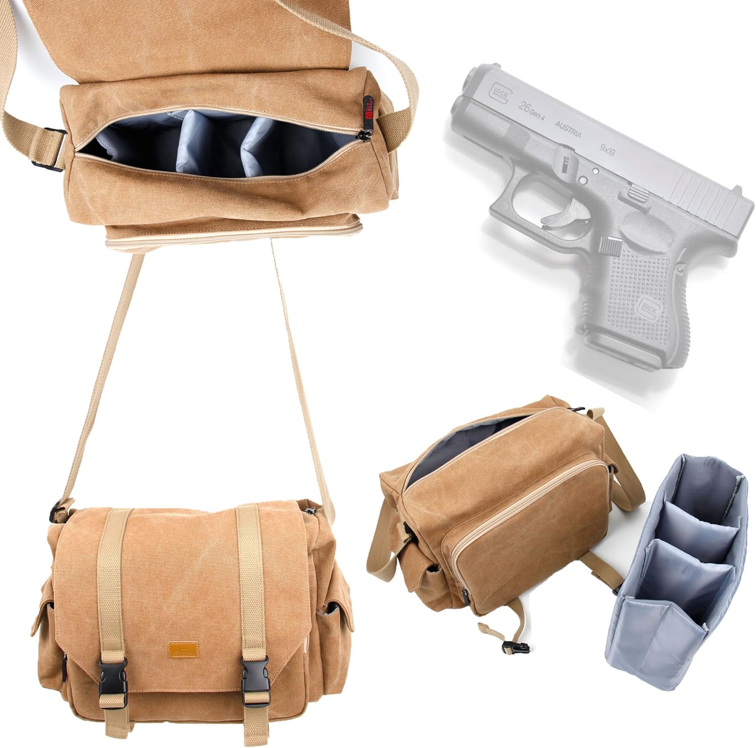 DURAGADGET Glock 26/26 Gen4 Handgun Carry Storage Bag