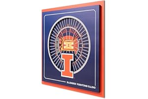 YouTheFan Officially-licensed NCAA Stadium Series 3D Wall Art - multi-layer team stadium replica, detailed sports fan gift, indoor decor