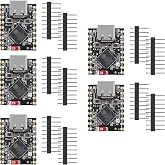 AITRIP 5PCS Type-C Supermini ESP32-S3 ESP32 S3 Development Board Dual-Core Processor, 160MHz Running Frequency, 2.4GHz Wi-Fi &amp; Bluetooth Compatible with Arduino IDE &amp; MicroPython