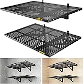 Aecxm 2-Pack 2x3ft Adjustable Garage Wall Shelving 560lbs Load Capacity Heavy Duty Wall Mounted Storage Shelf Metal Floating Shelves for Garage(Black)