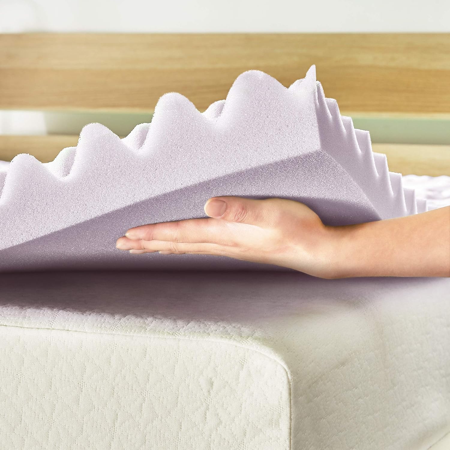 Best Price Mattress 3 Inch 5-Zone Memory Foam Topper, Mattress Pad with Soothing Lavender Infusion, CertiPUR-US Certified, Queen: Furniture & Decor