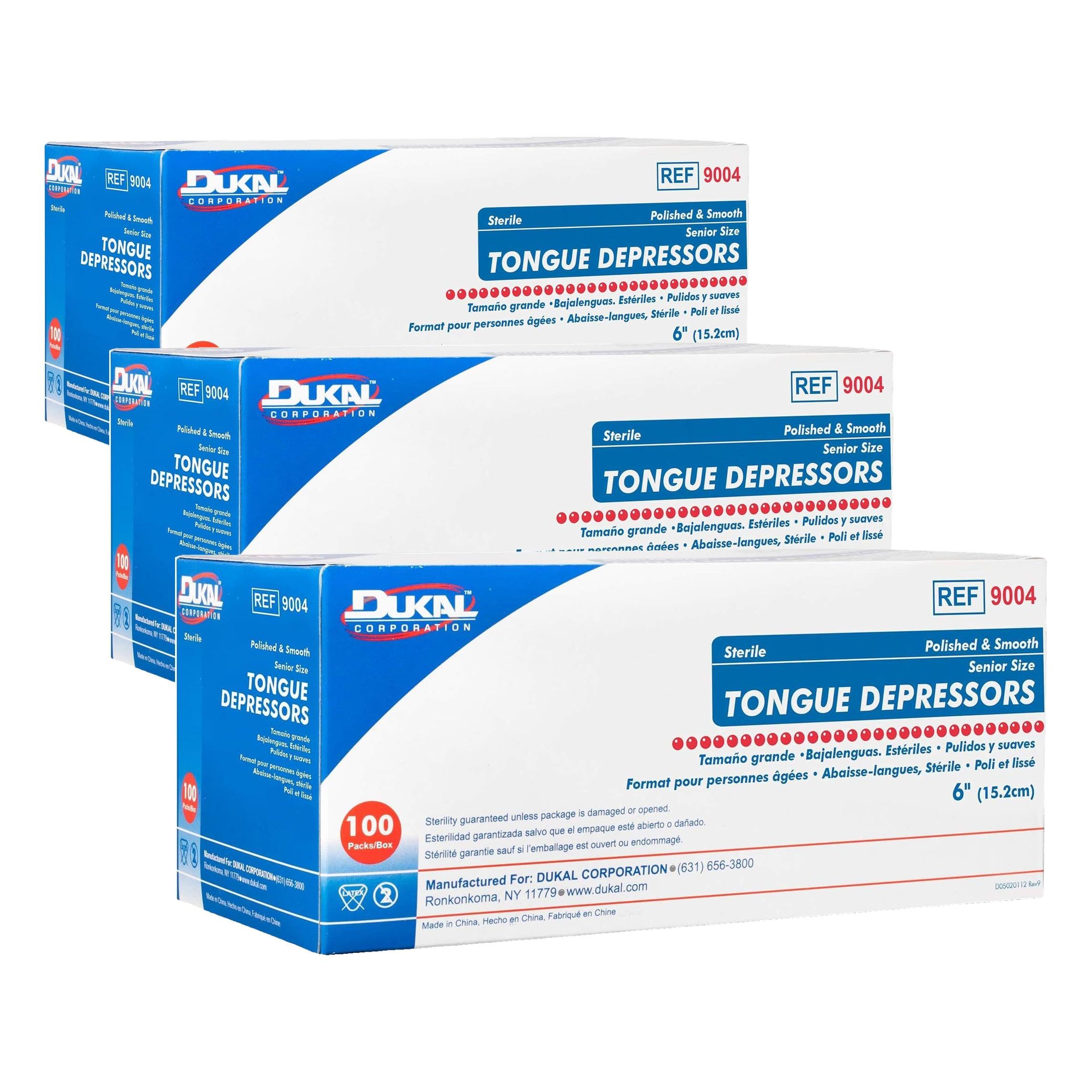 Dukal – FBA_9004 6-Inch Tongue Depressors, 100 Count (Pack of 3)
