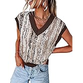 Arach&Cloz Women's Wool Blend Fall Printed Cute Trendy Sweater Vests 2025
