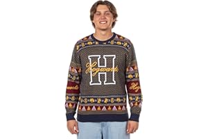 Harry Potter Men's Hogwarts Houses Design Adult Ugly Holiday Knit Sweater