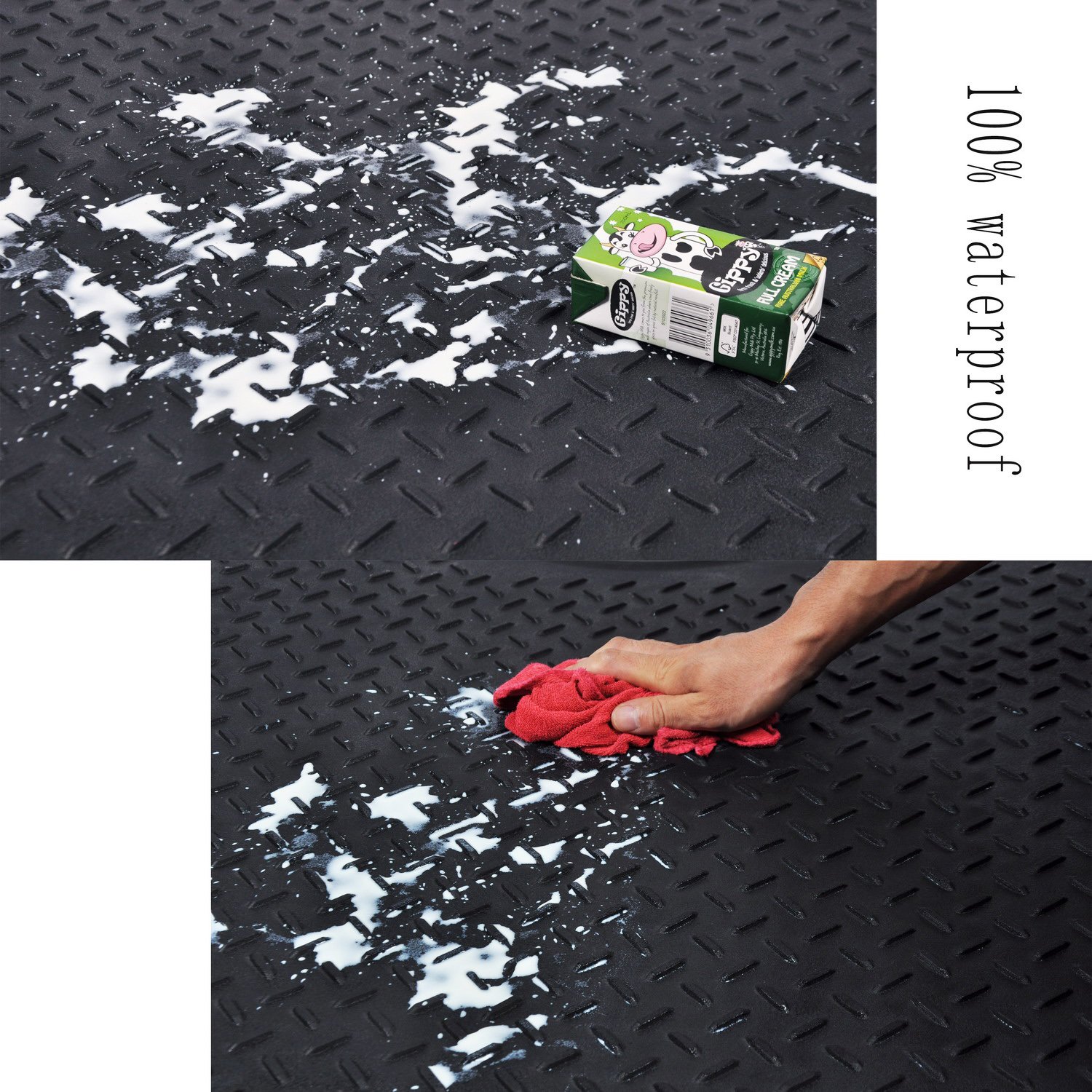 Gititlys Heavy Duty Rubber Car Trunk Cargo Floor Mat Cargo Liner Black Trim-to-Fit All Weather for Auto SUV Van Truck Jeep - by