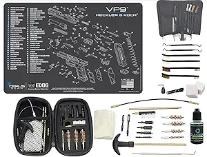 EDOG Tac Pac Compatible with Heckler &amp; Koch USP (Exploded View) Pistol Cleaning Mat &amp; Range Warrior Handgun Cleaning Kit &amp; E.D.O.G. Tac Pak Cleaning Essentials