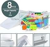 Citylife 8 Pack 3L Small Plastic Storage Box with Lids Stackable Clear Boxes view 2