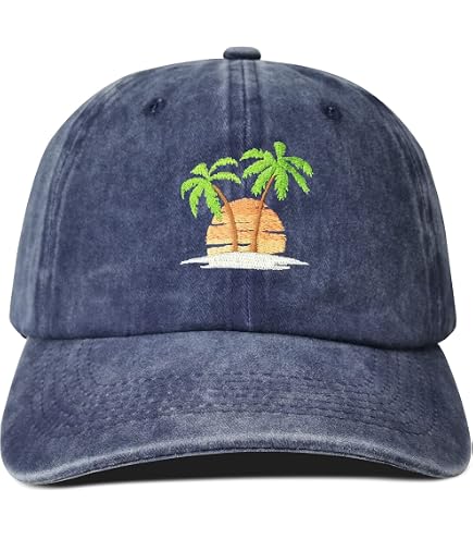 Palm Tree Hat, Hawaii Tropical Palm Tree Baseball Cap, Summer