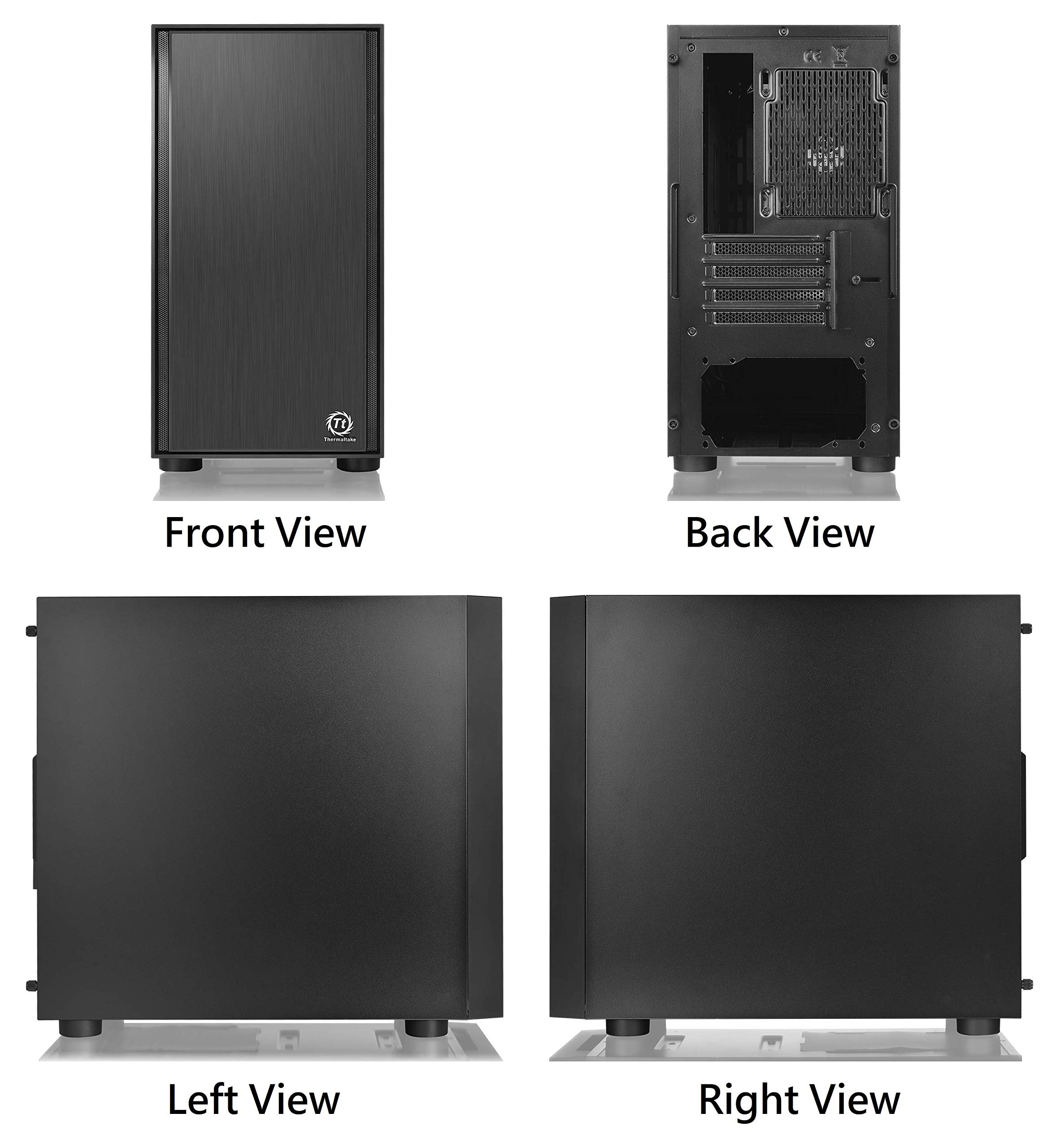 Thermaltake Versa H17 Black Micro ATX Mini Tower Gaming Computer Case 2.0 Edition with One 120mm Rear Fan Pre-Installed CA-1J1-00S1NN-A0