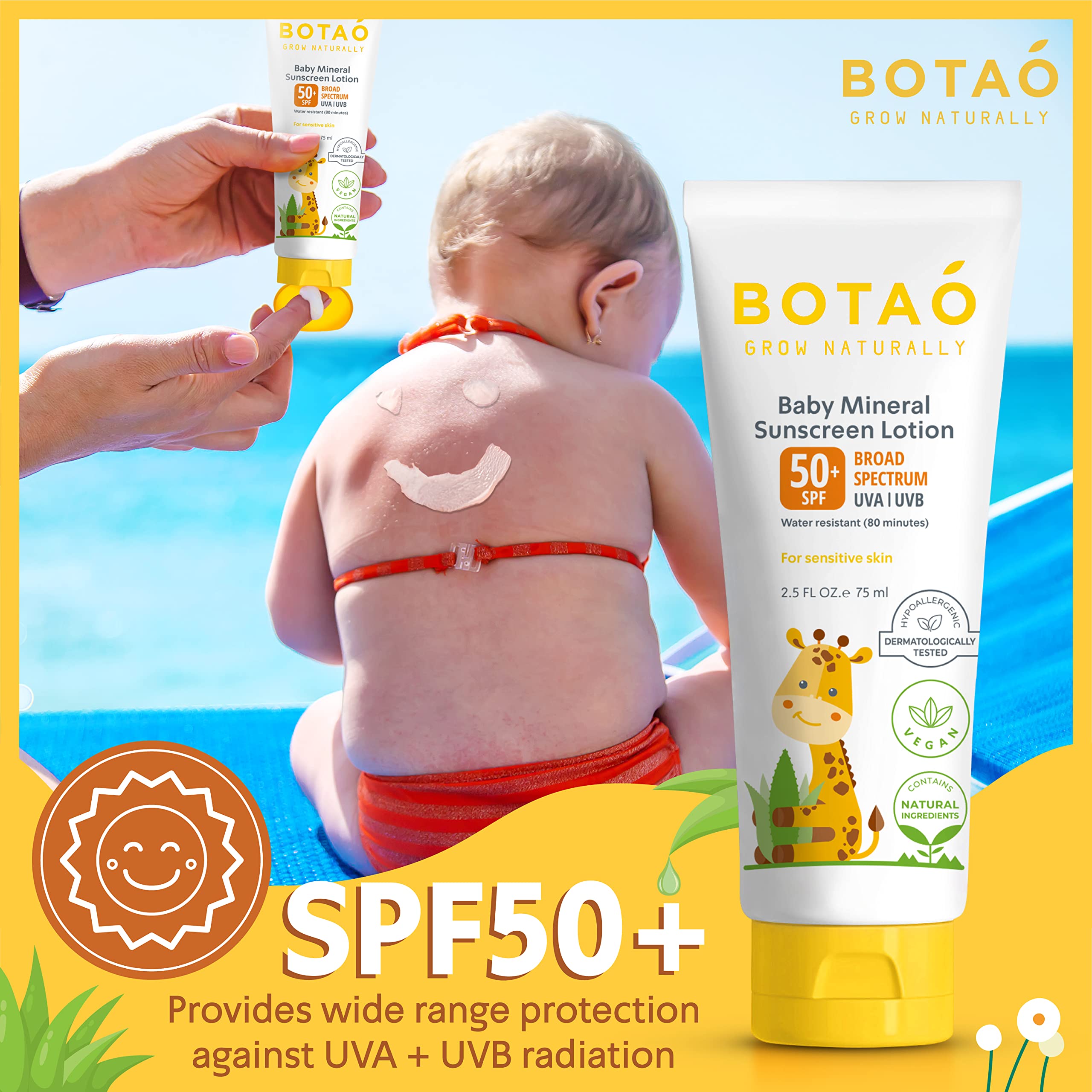 Baby Mineral Sunscreen Lotion for sensetive skin 2-pack Bundle