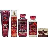 Bath & Body Works Champagne Apple & Honey Deluxe Gift Set - Body Cream, Fragrance Mist, Body Wash and Body Lotion with a Cherry on Top Bar Soap - Full Size