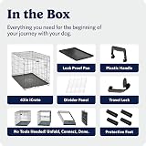 MidWest iCrate 106 cm Single Door Folding Dog Crate with Divider Panel view 8