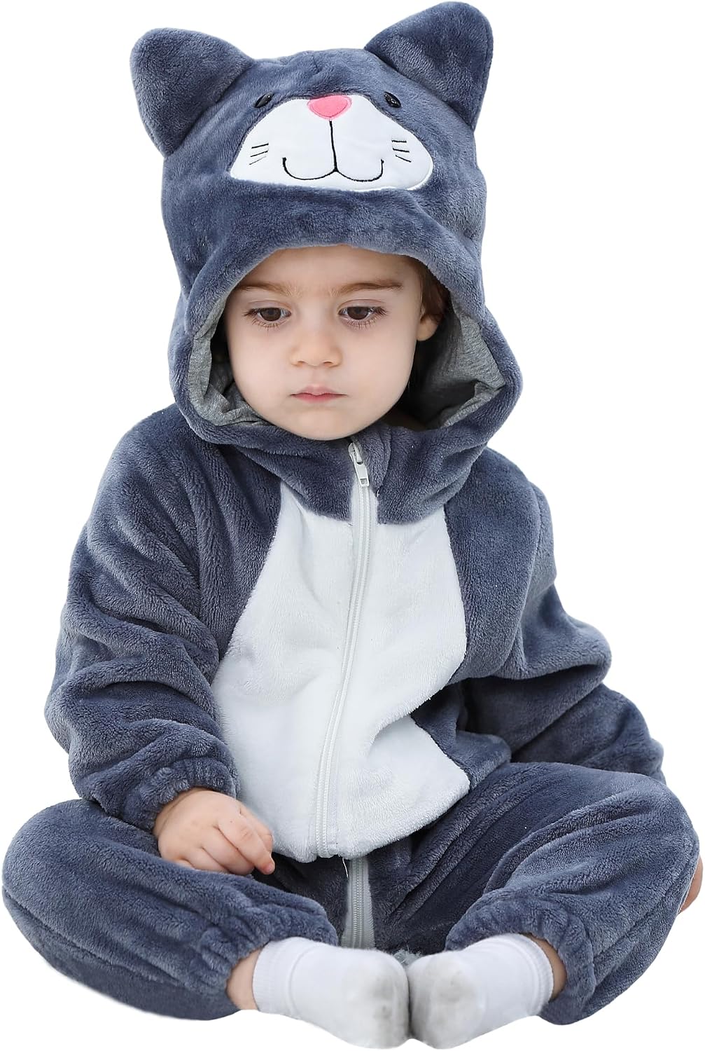 TONWHAR Unisex Baby Animal Halloween Costume Kid's and Toddler's Autumn Winter Outfits Jumpsuit