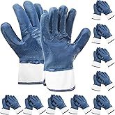 Teenyyou Oil Resistant Gloves for Men, Nitrile Heavyweight Fully Coated Work Gloves, Oil Hauler Chemical Resistant