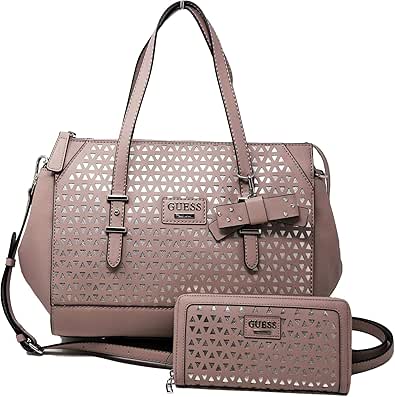 GUESS Women's Bernwell Cutout Satchel & Wallet Set - Dark Blush: Handbags: Amazon.com