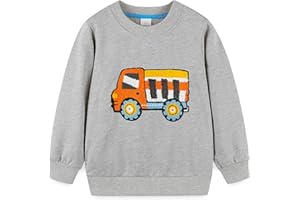Bumeex Toddler Boy's Kids Crewneck Pullover Sweatshirts 2-7Year