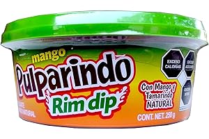 DE LA ROSA Pulparindo Rim Dip – Original or Mango Tamarind Candy Paste for Drinks, Fruit & More (8 oz)