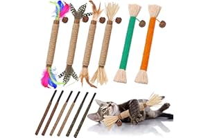 GREMBEB Cats Toys 12Pack Cats Toy Kitten Treat Silvervine Chew Stick Catnip Toy Kitty Natural Stuff Catnip for Cleaning Teeth