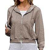Gardenwed Womens Zip Up Hoodies Oversized Sweatshirts Fall Winter Fashion Outfits Casual Jackets 2025