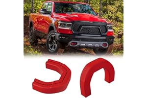 Front Tow Hooks Covers Compatible with 2019-2024 RAM 1500 Accessories Red (Not Fit for 1500 Classic,Warlock, 2500, 3500)