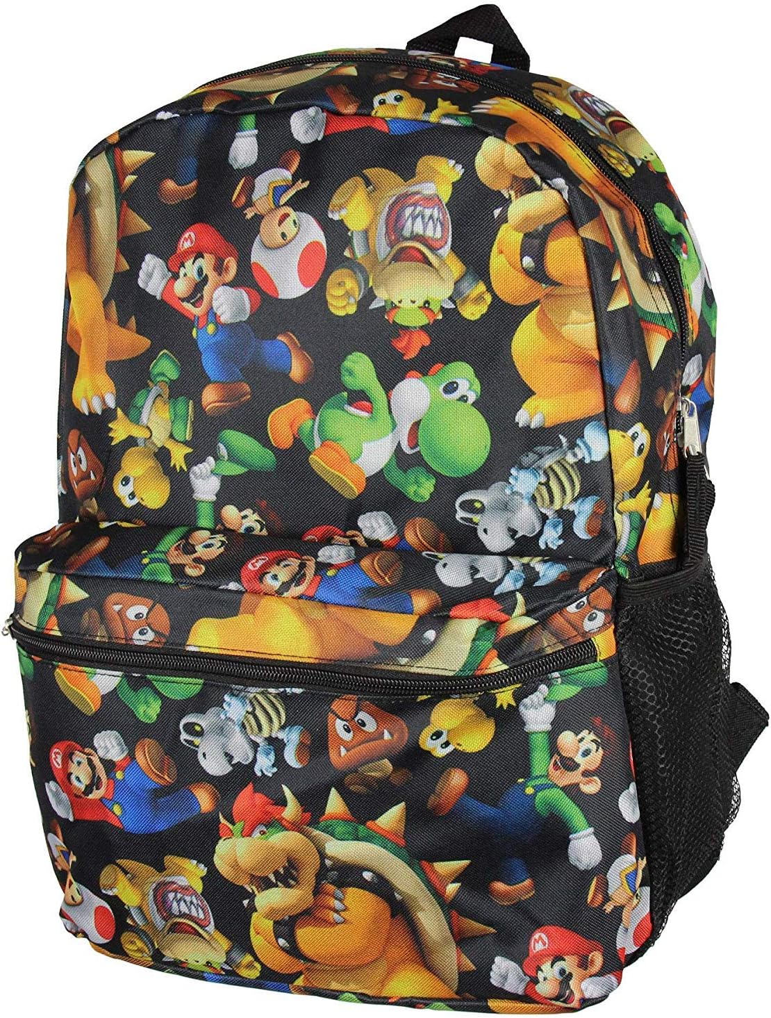 Super Mario All Over Print Multi 16" Full Size Backpack