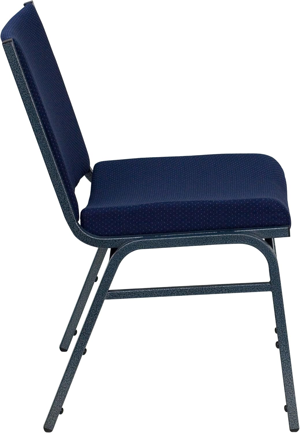 Flash Furniture 4 Pack HERCULES Series Heavy Duty Navy Blue Dot Fabric Stack Chair: Furniture & Decor