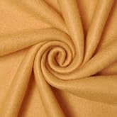 Polar Fleece Fabric Anti Pill Soft Plush Polyester Wool Material By The Yard &amp; Bulk Wholesale - Gold (1 Yard)