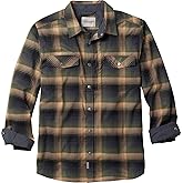 Legendary Whitetails Mens Performance Stretch Plaid Flannel Long Sleeve Snap Down Shirt Moisture Wicking Quick Dry