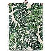 Mounidso Tropical Monstera Leaf Blanket, Botanical Themed Flannel Blanket Gifts for Women, Soft Warm Lightweight Blankets for Living Room Home Travel Decor 50" x 60"