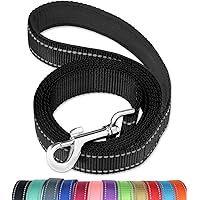 FunTags 6FT /4FT Reflective Nylon Dog Leash with Soft Padded Handle for Training,Walking Lead for Large, Medium & Small…