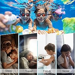 Kids Swimming Ear Plugs,3 Pairs Waterproof Reusable