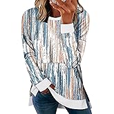 BETTE BOUTIK Womens Oversized Sweatshirt Crewneck Long Sleeve Tunic Pollover Shirt Side Slit Tunic Sweatshirt 2025