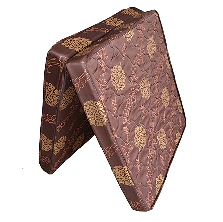 Loop Linens Hangout@Home 4-inch Single Bed Size Foam Foldable Mattress Brown 72 x 35 x 4