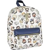 Bioworld The Lord Of The Rings Allover Chibi Character Pattern Faux Leather Tote Bag Mini Backpack