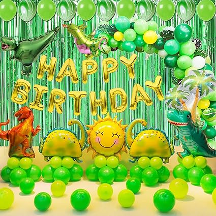 juego de decoracion de dinosaurios para fiestas de cumpleanos 97 piezas juego de dinosaurios jurasicos decoraciones de fiesta tematicas para ninos