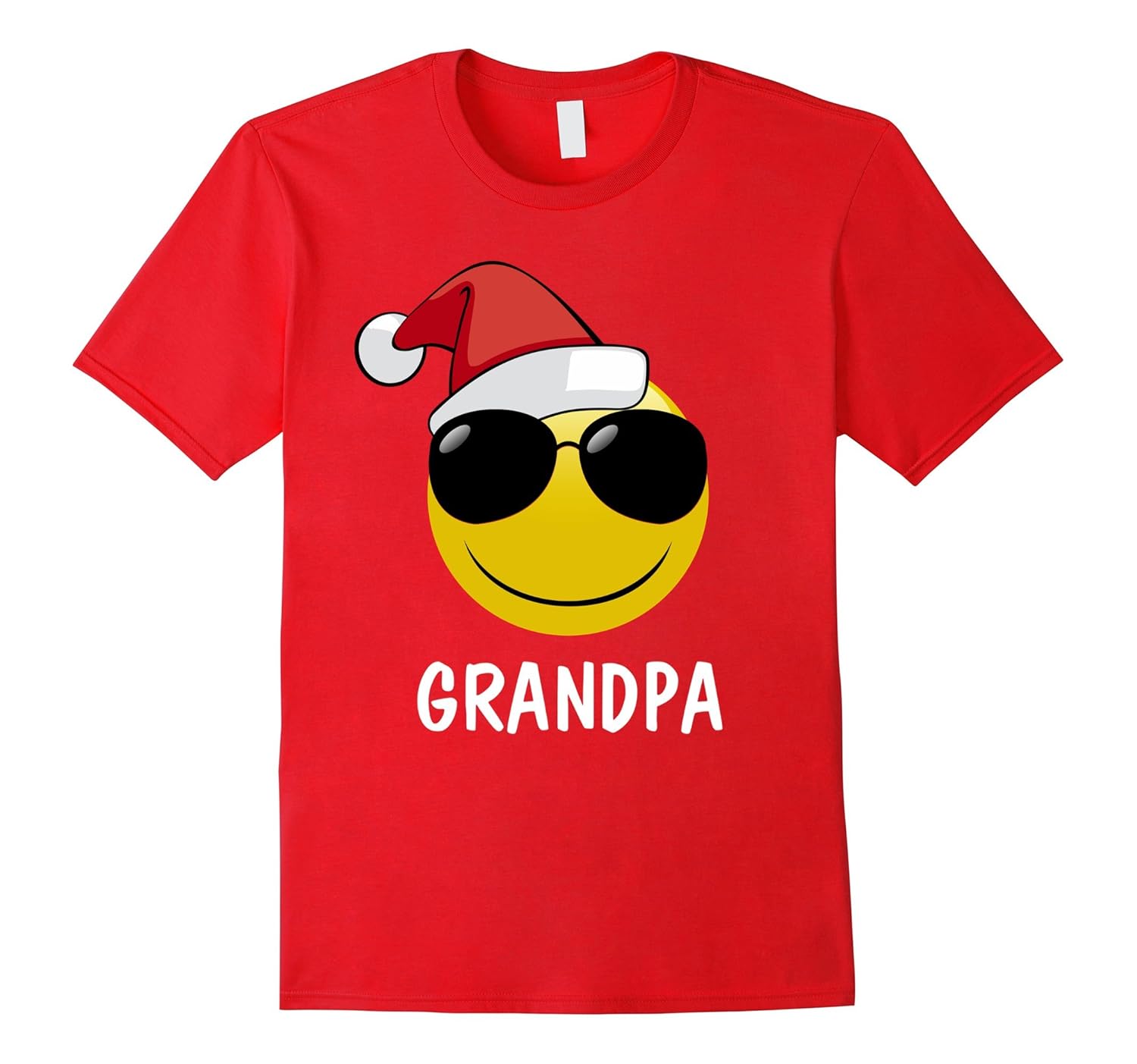 Christmas T-shirt Santa Cool Face Family Gifts For Grandpa-ANZ