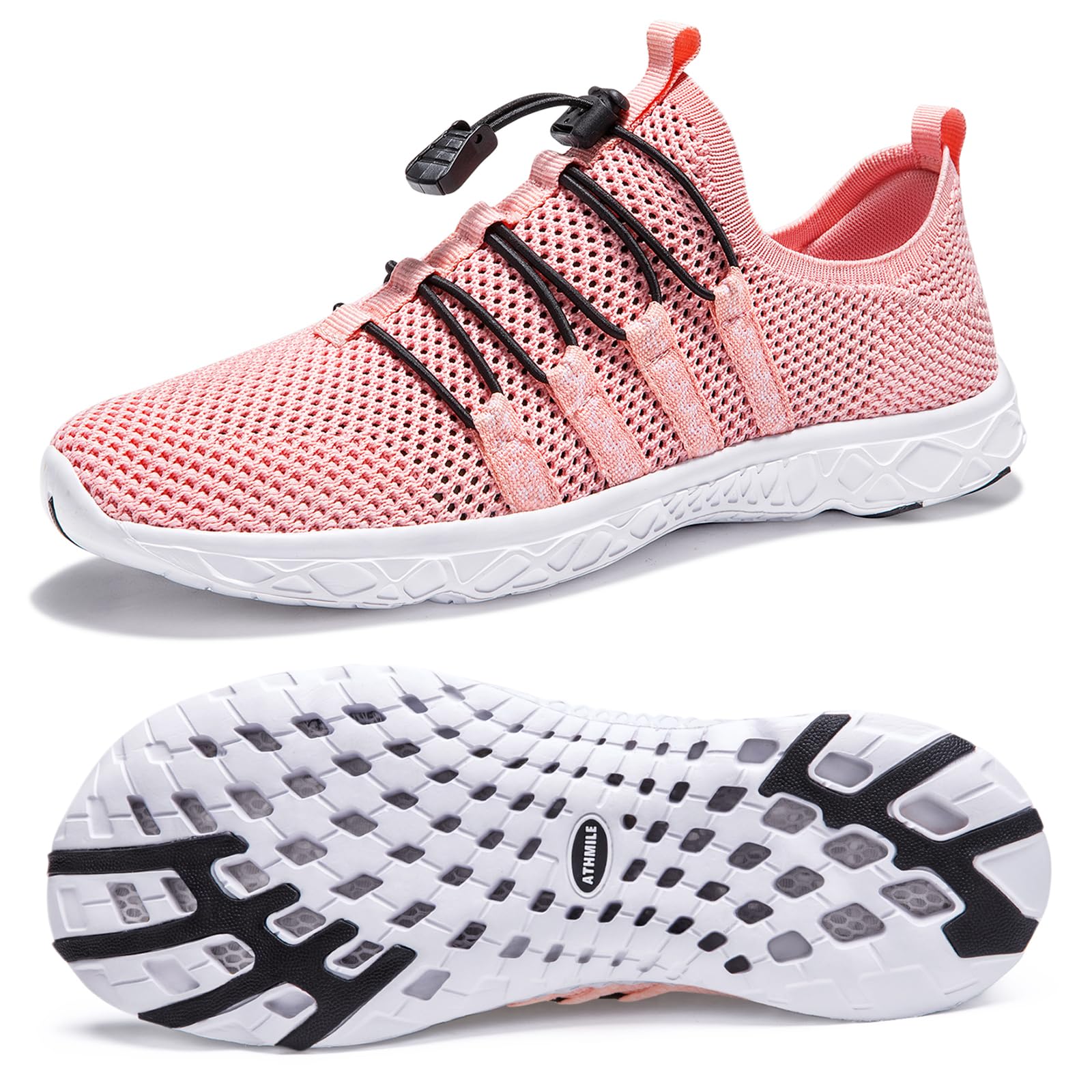 Photo 1 of ***(STOCK PHOTO FOR REFERENCE ONLY/ COLOR IS GREY)***ATHMILE Water Shoes for Men Women Barefoot Hiking Swim River Shoes Adult Lake Pool Aqua Socks Beach Quick Dry for Hiking Surfing Kayaking Sport Accessories Camping Must Haves size 44