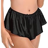 Satini Women's Satin Fluted French Skirt Shorts Knickers Briefs Panties