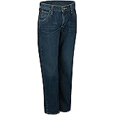 Bulwark FR Men's Straight Fit Jean with Stretch with Insect Shield, Sanded Denim, 38 30