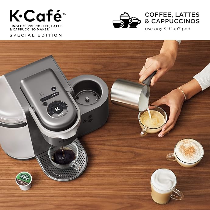 Keurig K-Cafe 拿铁卡布奇诺 美式K-cup单杯胶囊咖啡机 特别版 7.5折$149.99史低 海淘转运到手约¥1509 Keurig K-Cafe 拿铁卡布奇诺 美式K-cup单杯胶囊咖啡机 特别版 7.5折$149.99史低 海淘转运到手约¥1509