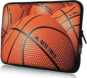 iColor Laptop Bag Tablet PC Sleeve 11.6" 12 12.1 12.2 inch Neoprene Computer Sleeve Cover Case Pouch for 11.6~12.5" Chromebook Ultrabook Notebook Computer-Basketball