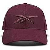 Reebok Vector Baseball Hat | Snapback | Six Panel | Casual | Everyday | Sun Protection | Lightweight | Breathable - Maroon