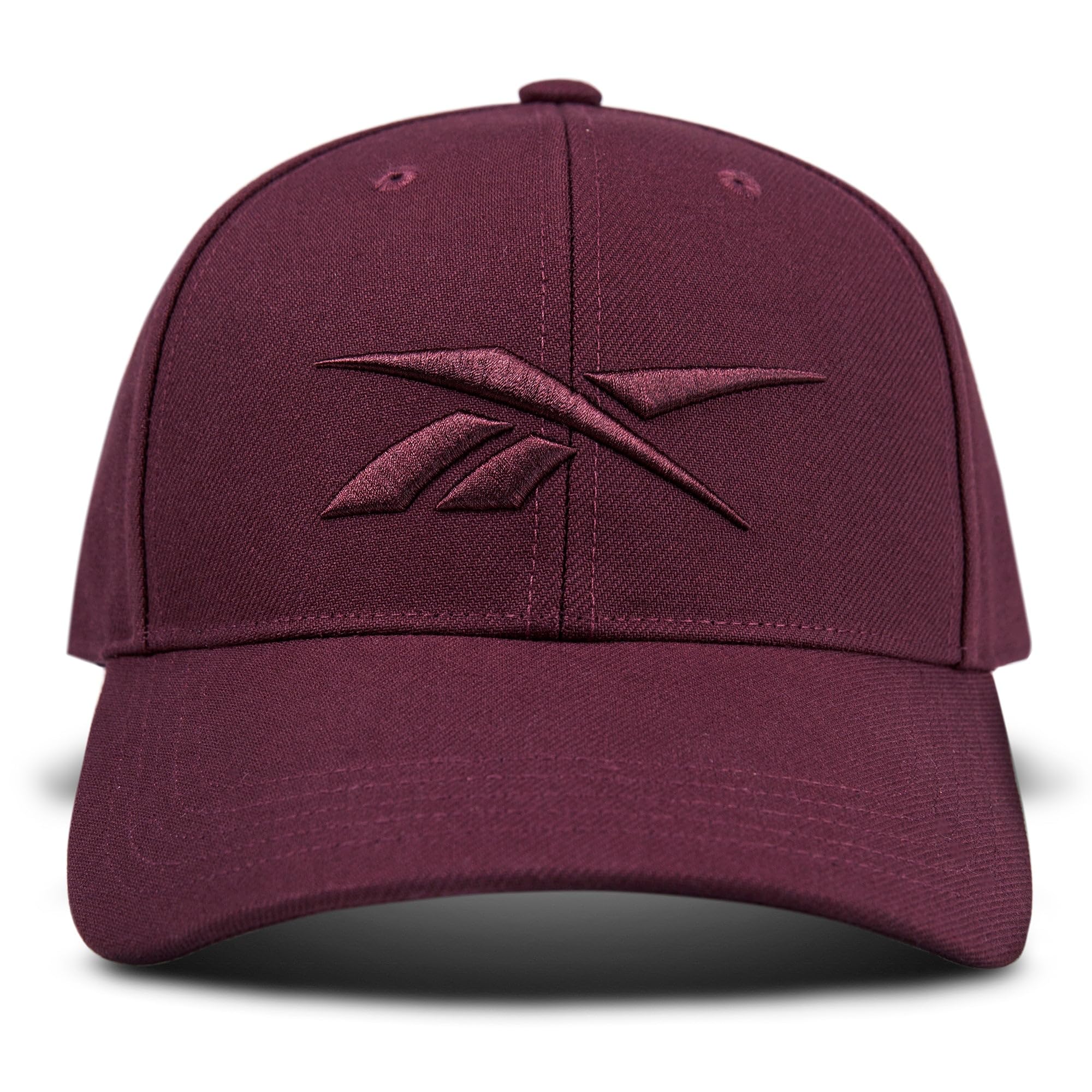 Reebok Vector Hat | Snapback | Adjustable | Everyday | Fitness | Sun Protection | Retro | Classic |Baseball Cap, Maroon